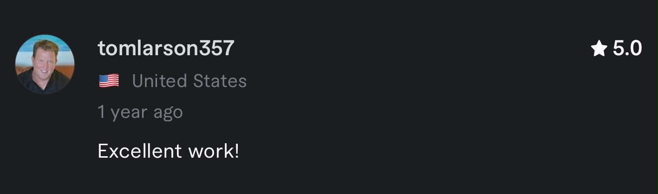 Original review from tomlarson357